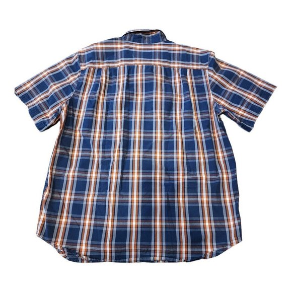 Carhartt Men's Shirt Button Down Short‎ Sleeve Relaxed Fit XL Front Pocket Plaid - Picture 2 of 8